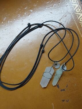 Crystal Pendant Necklace Set